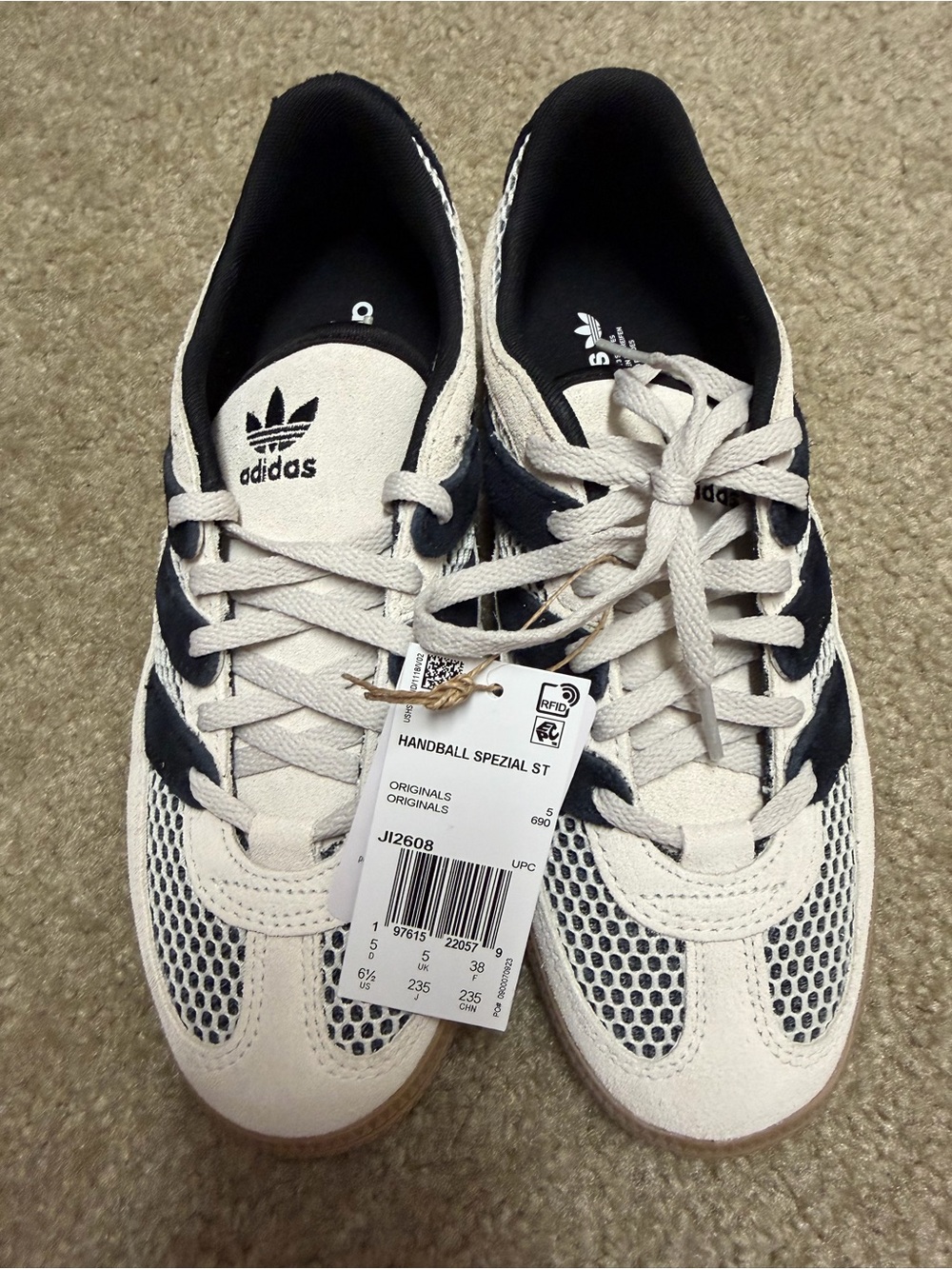adidas White and Black Athletic Sneakers - Picture 2 of 6